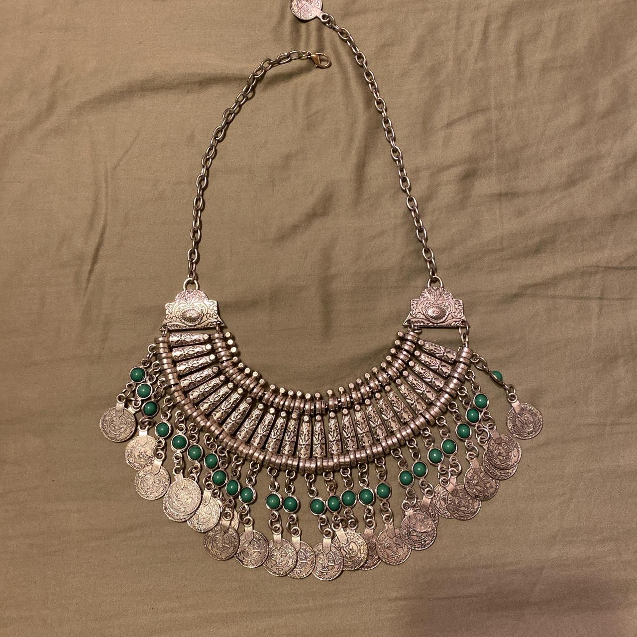 Women's Necklace - Silver/Multi – Statement colla… - image 1