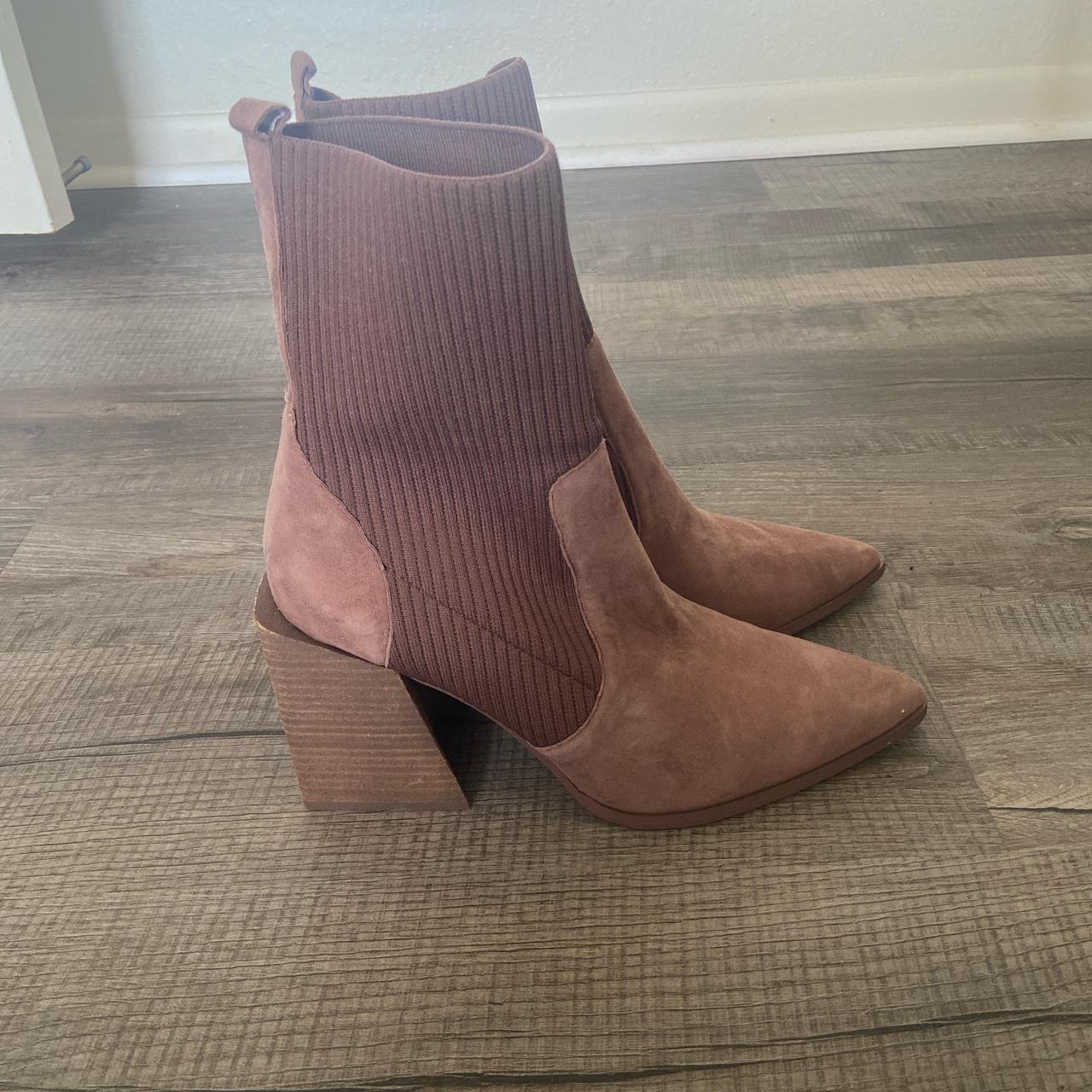 Steve madden taupe suede boots online