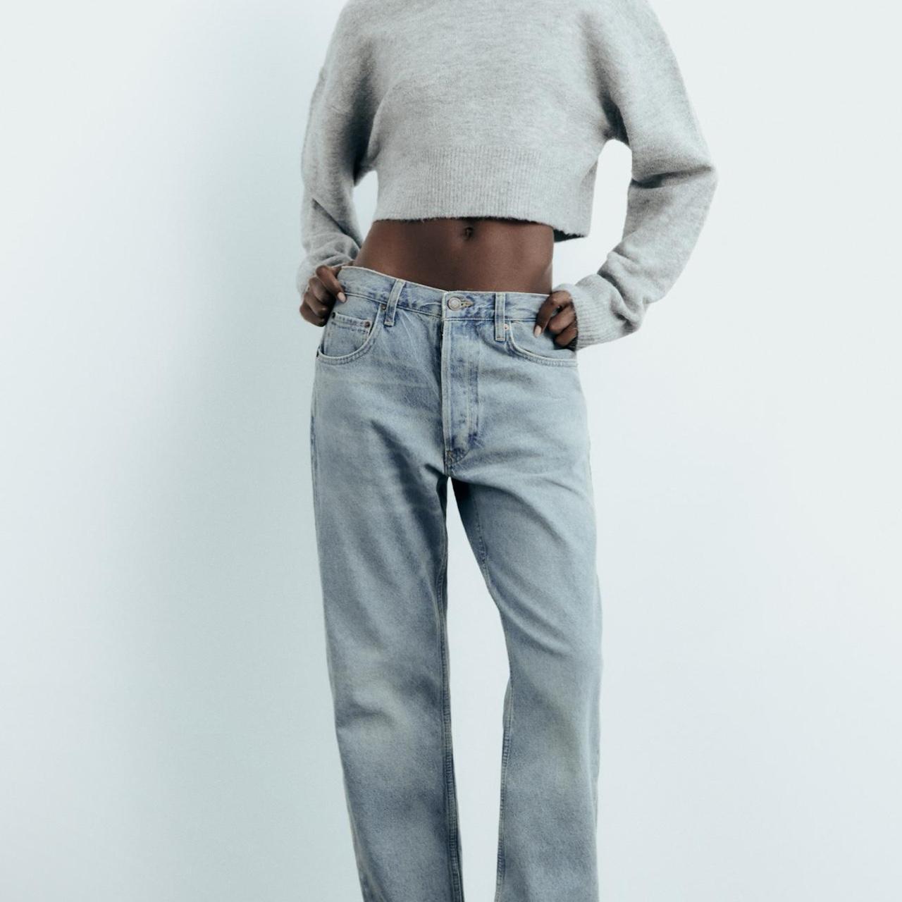 Zara women's knitted cropped sweater worn Depop