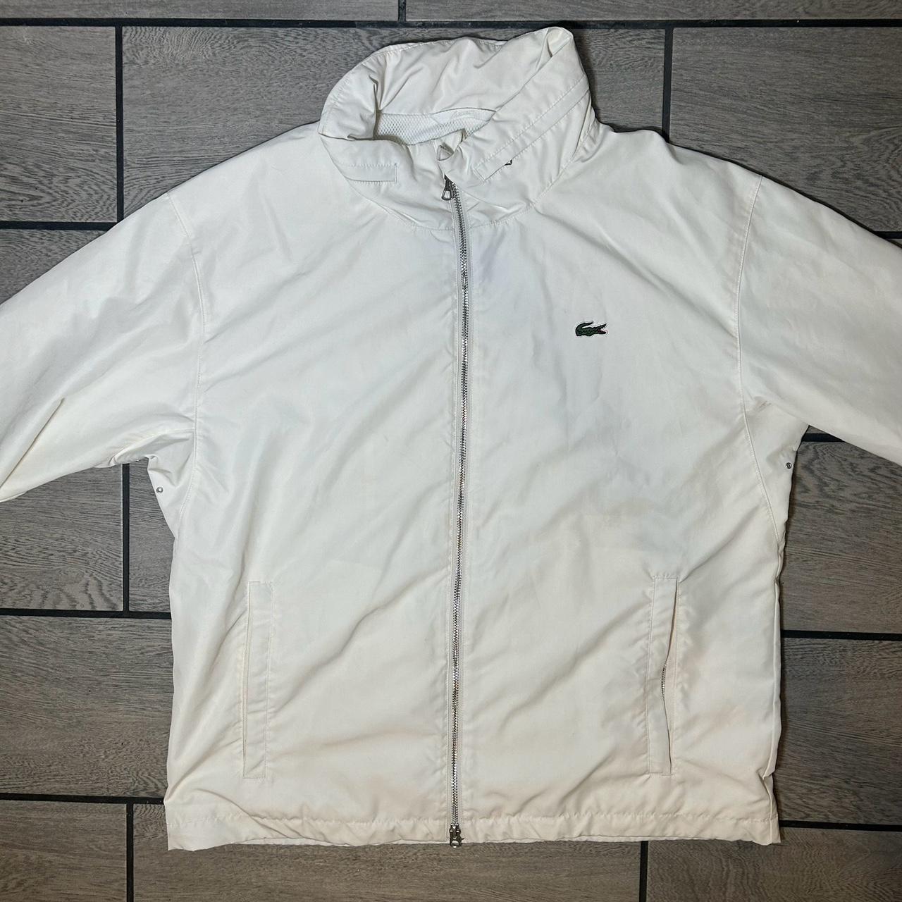 Lacoste white windbreaker best sale