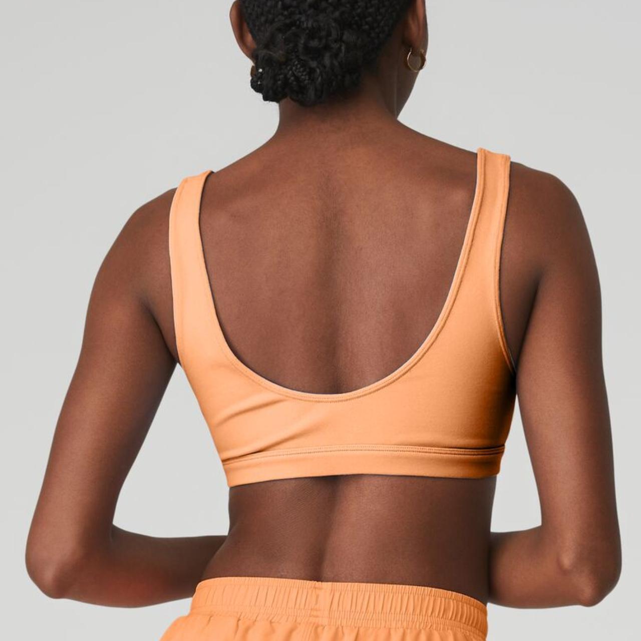 Alo Yoga Ambient Logo Bra, Size XS, Cantaloupe Orig | Depop