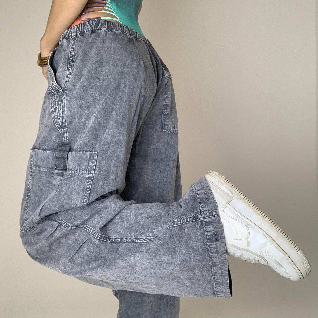 jaded-ldn-acid-wash-cargo-parachute-pants-sample-depop