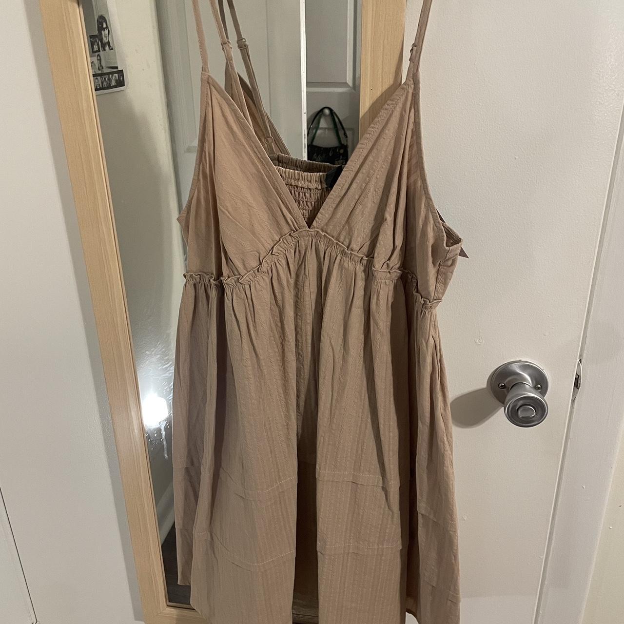 Plunge sundress in beige! Wild fable - Depop