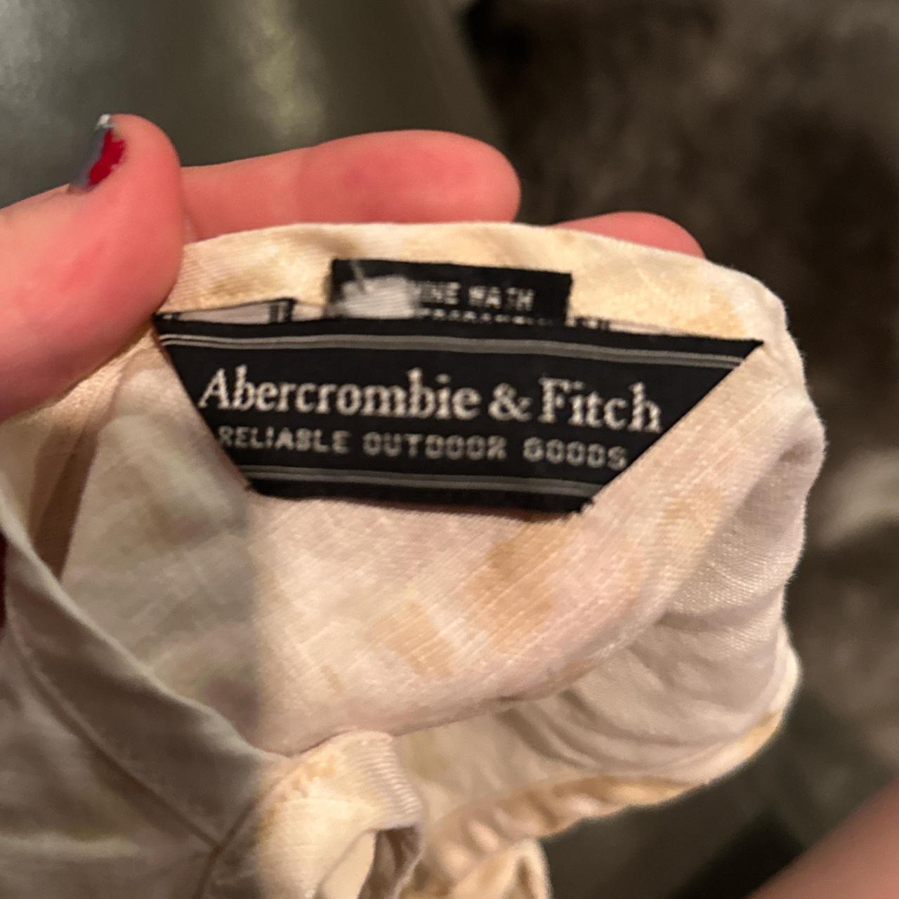 Abercrombie and Fitch. 1998. White dress xs fabric... Depop