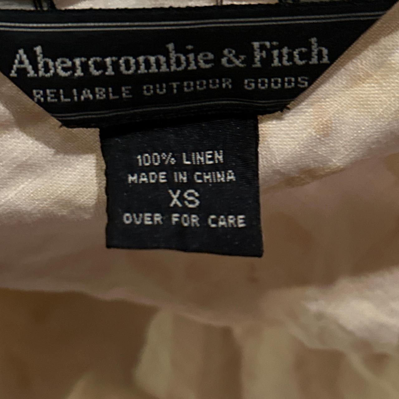 Abercrombie and Fitch. 1998. White dress xs fabric... Depop
