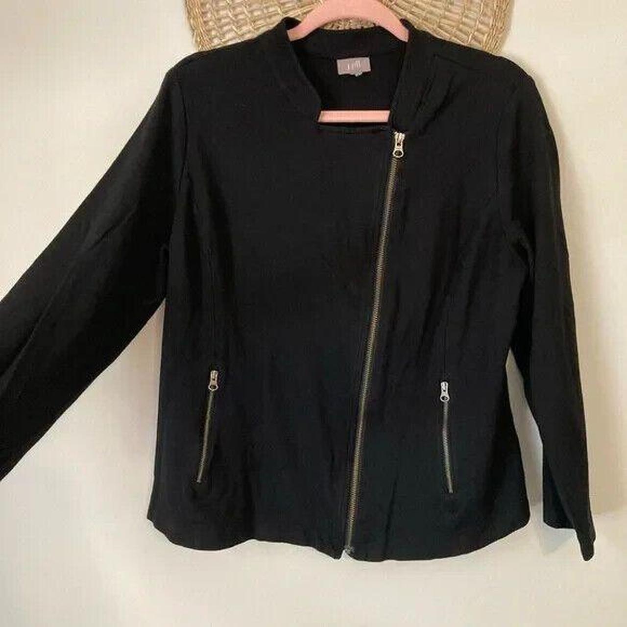 Black knit moto jacket women's best sale