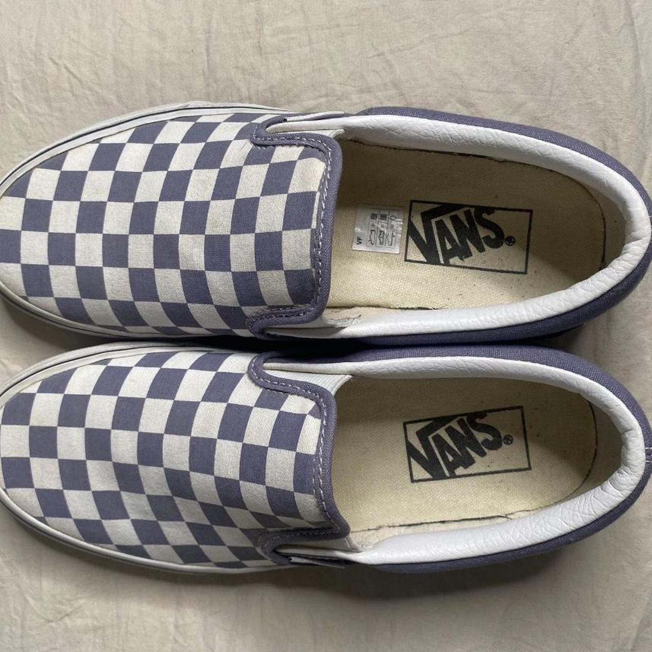 Checkered grey vans best sale