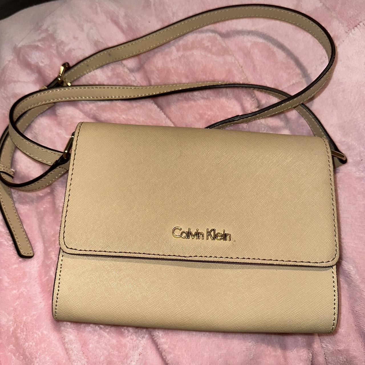 Calvin klein tan purse sale