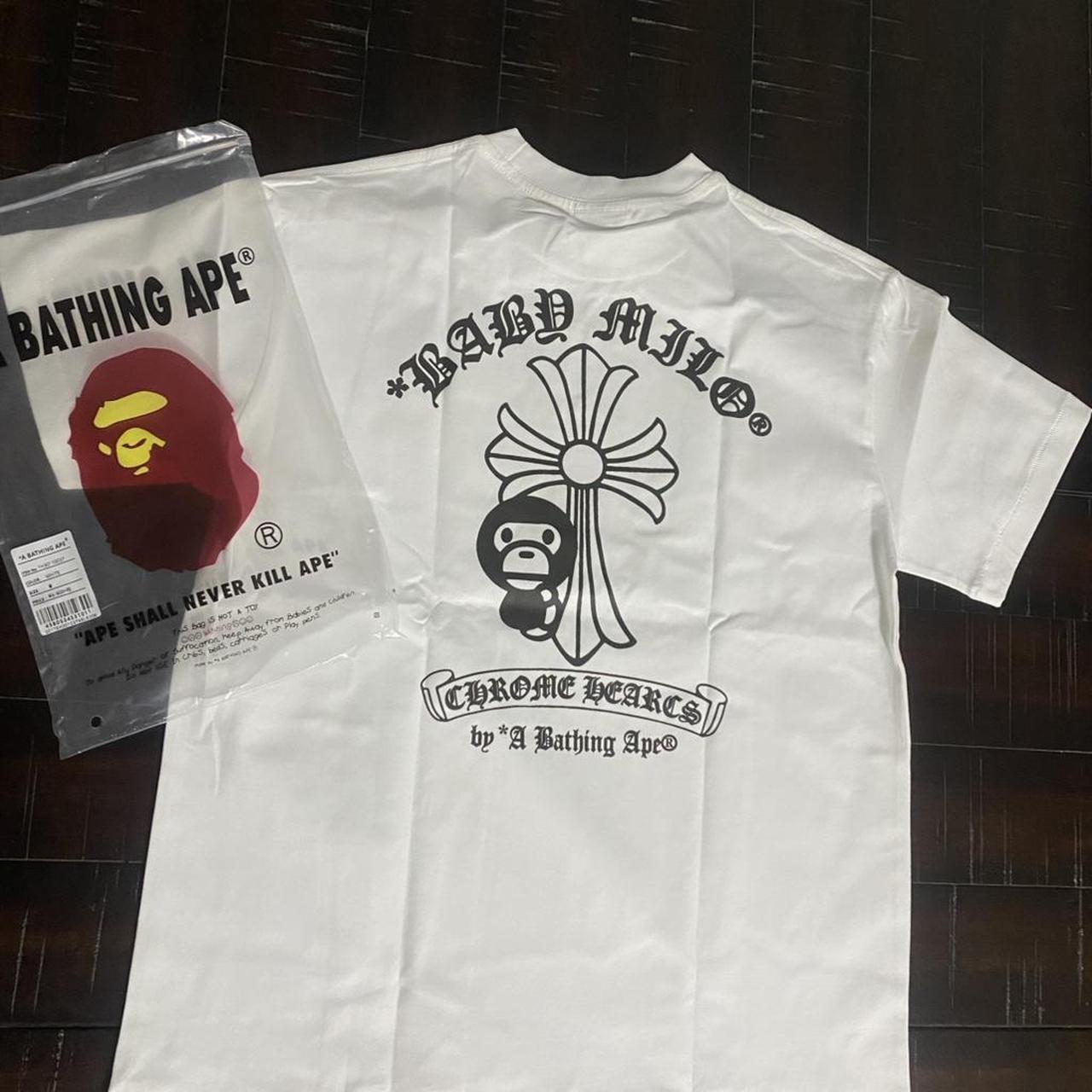 Bathing ape x chrome hearts medium but can fit small | Depop