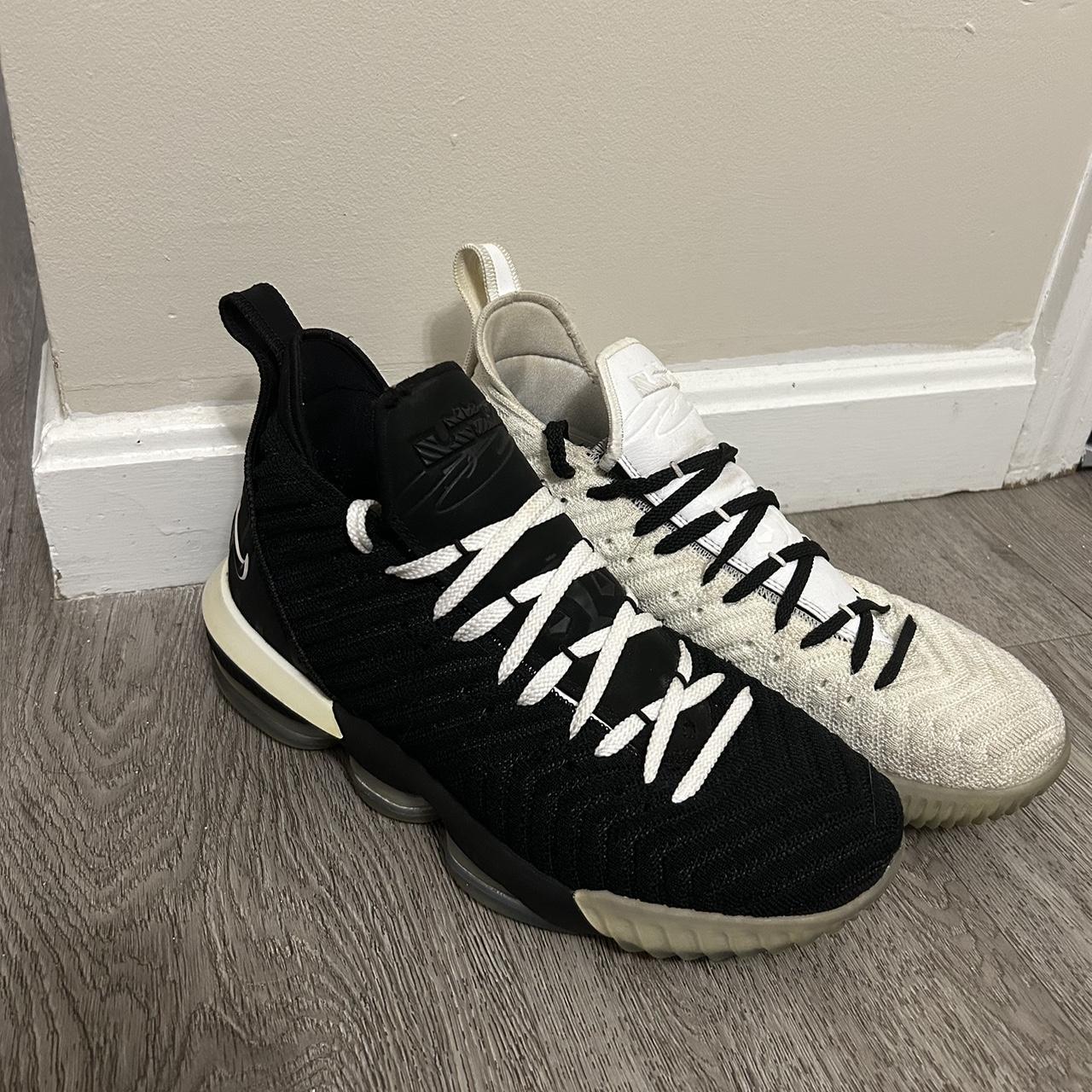 Black and white Nike LeBron 16 sneaker Black history. Depop