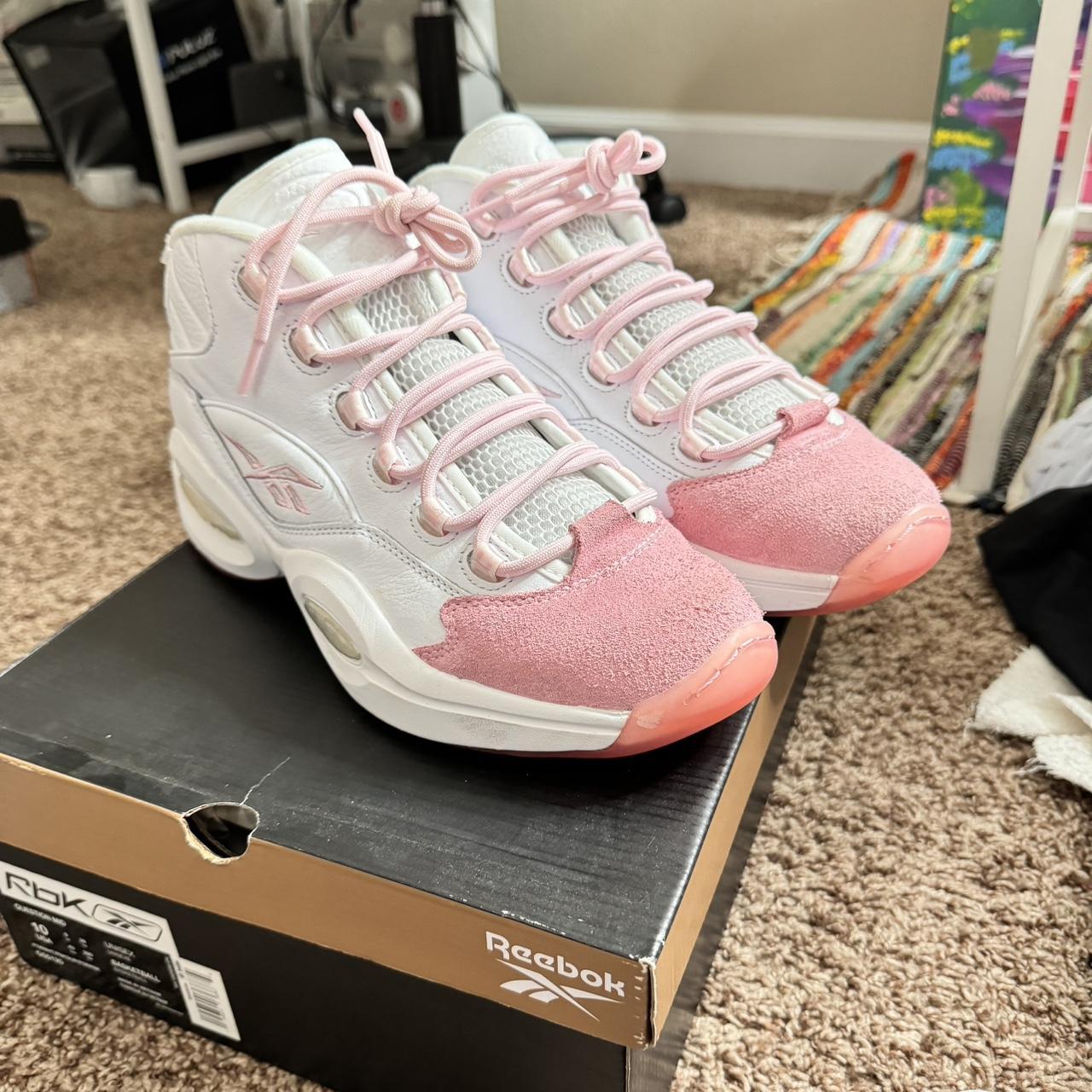 Pink reebok mens hotsell