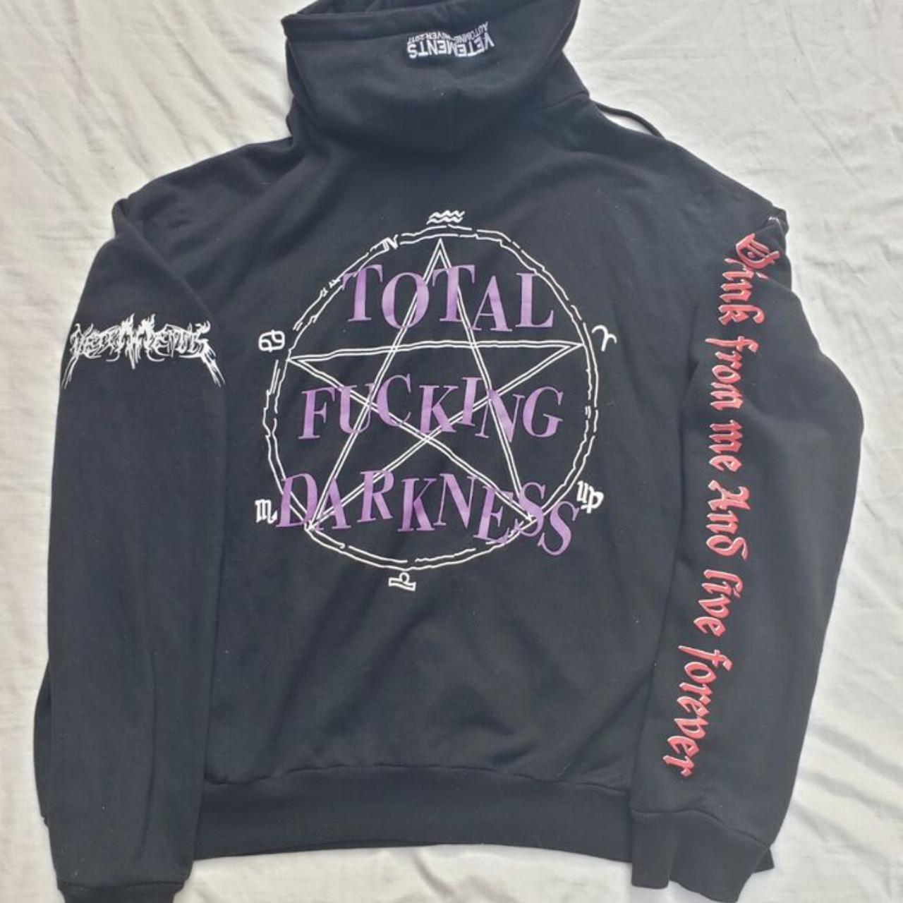 Vetements Total Fucking Darkness Hoodie - Depop