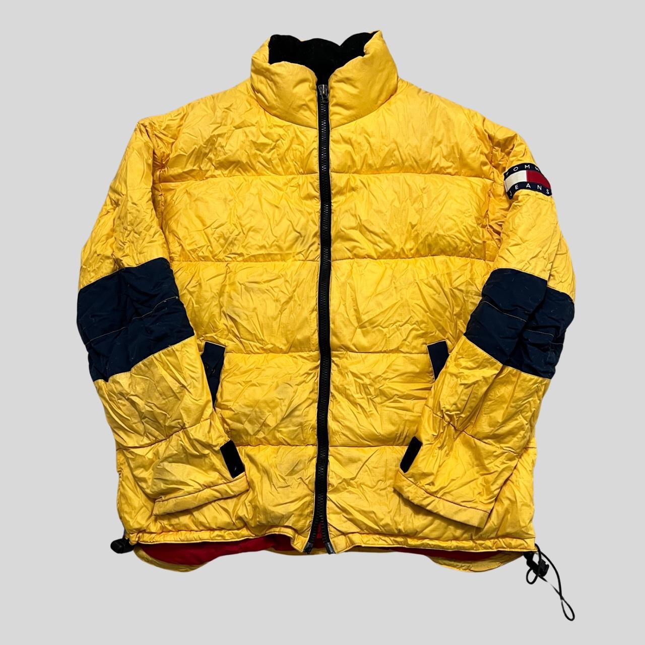 Vintage Yellow Tommy Jeans Puffer Jacket Tommy. Depop