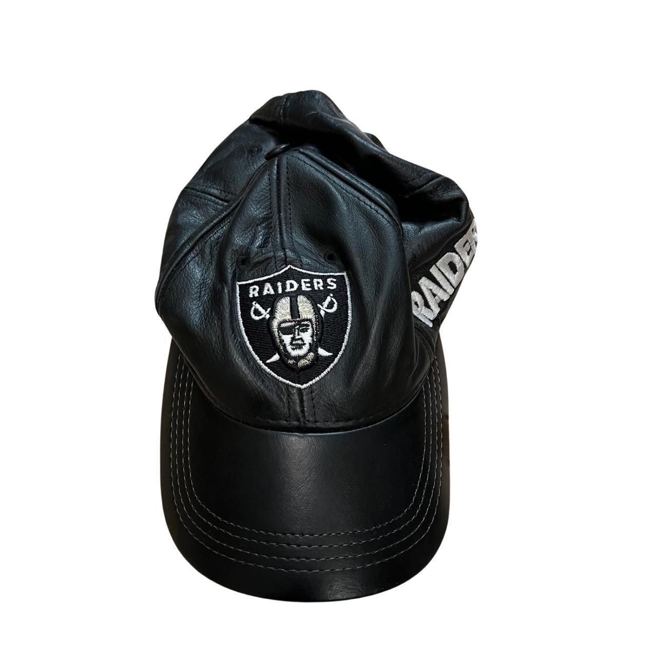 Vintage Leather Raiders Hat Front Logo Side Depop