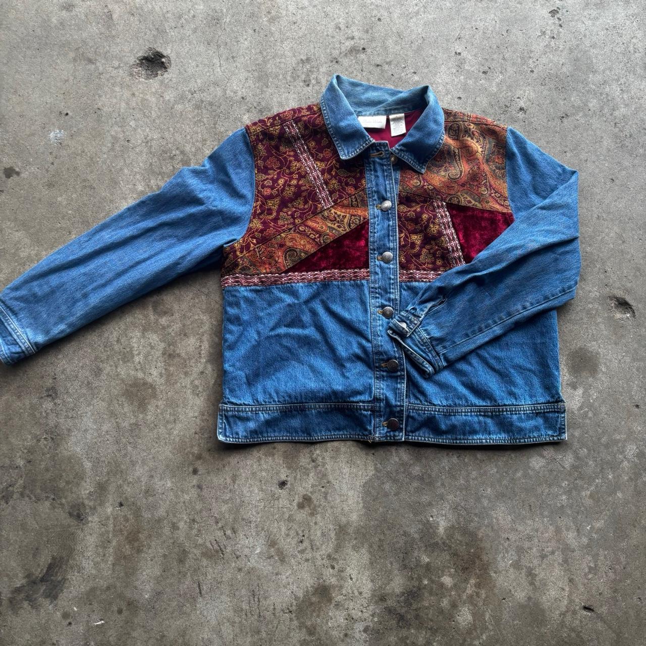 Women's Jacket - Multi/Blue - L – Unique patchwor… - image 1