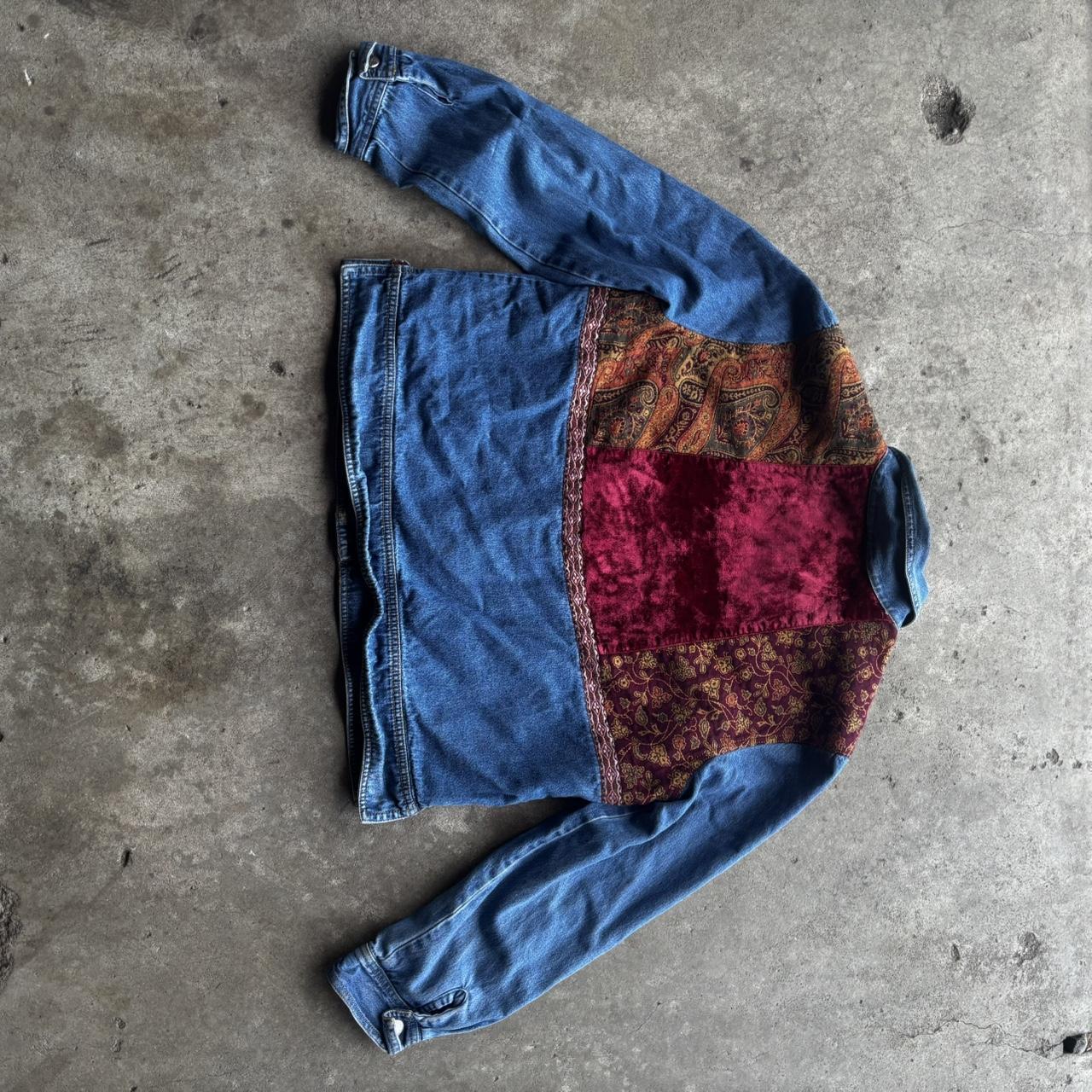 Women's Jacket - Multi/Blue - L – Unique patchwor… - image 2