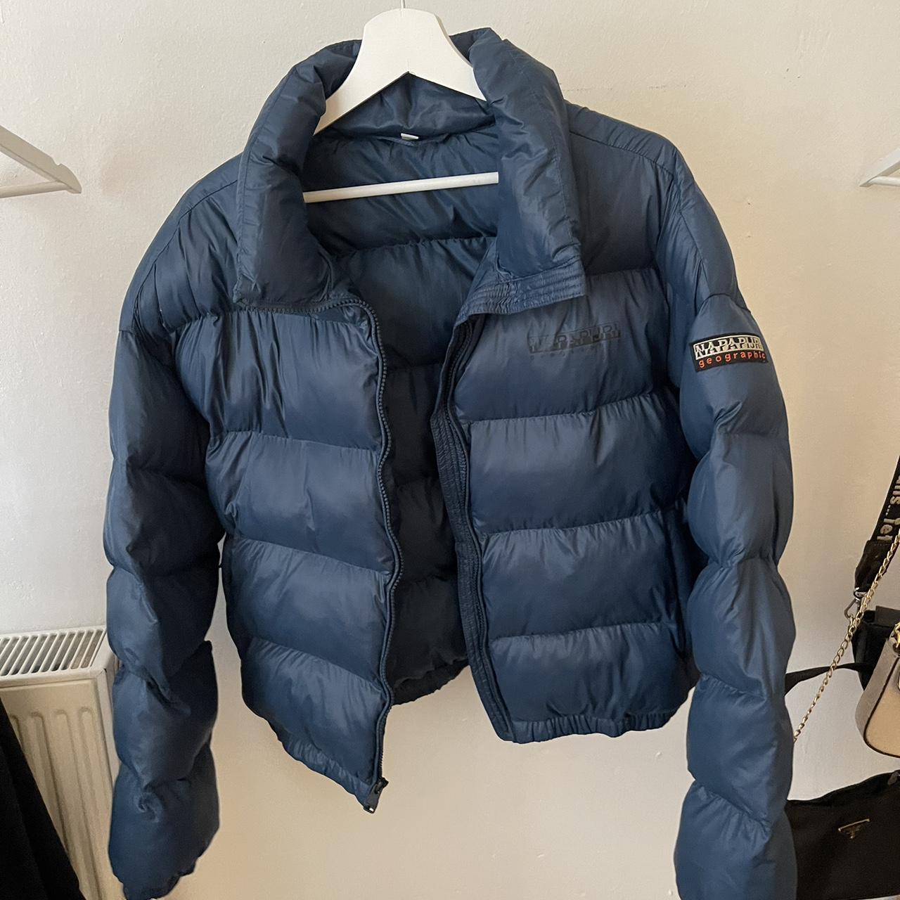 Napapijri puffer jacket blue Worn once - Depop