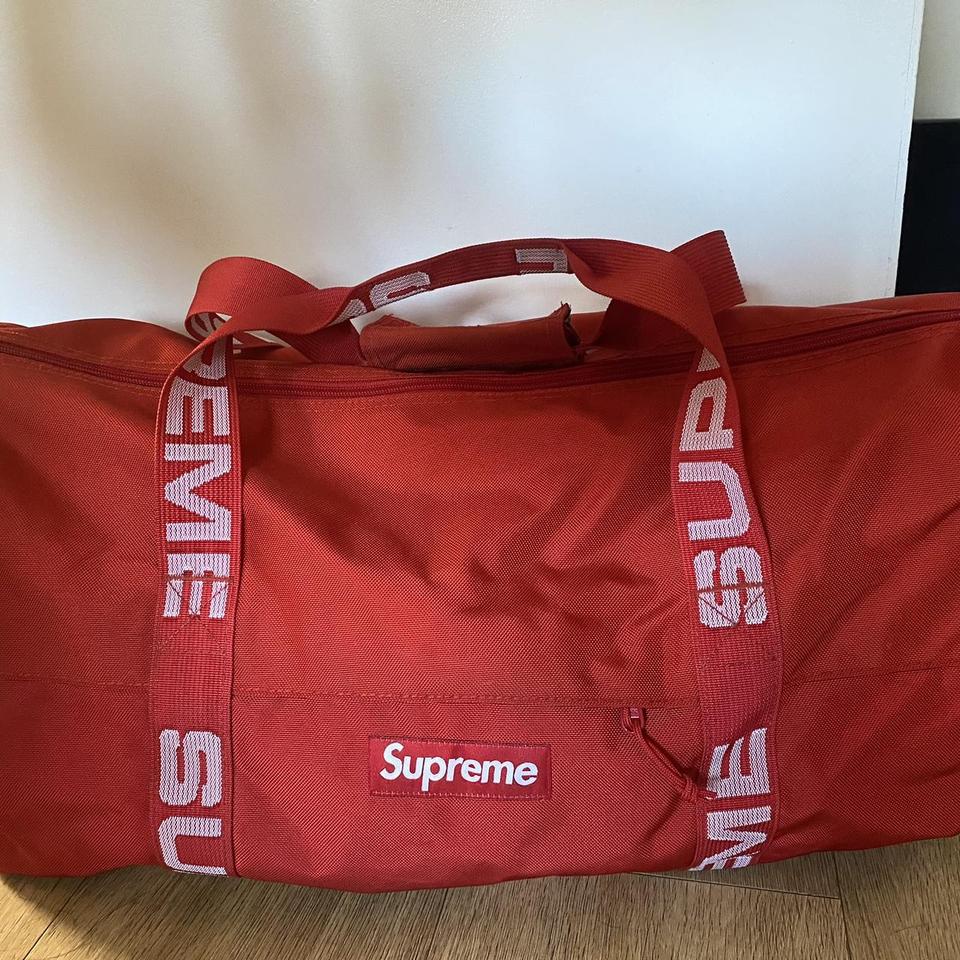 Supreme Red Duffle Bag supreme dufflebag duffle. Depop