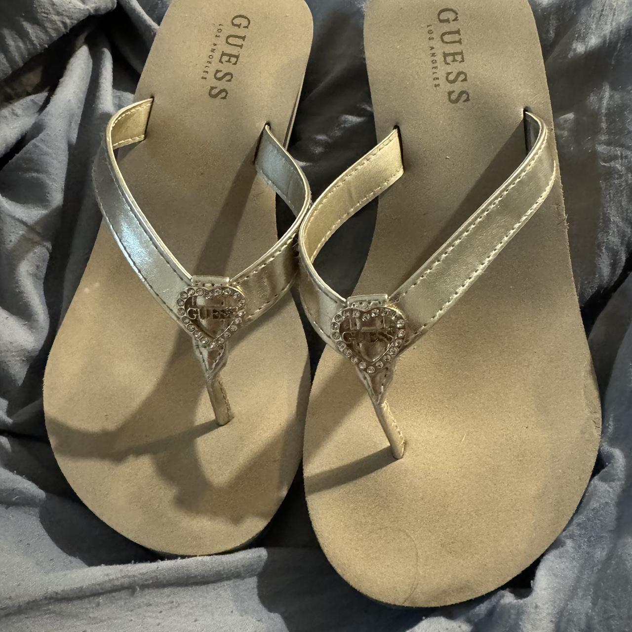 Gold and silver deals flip flops