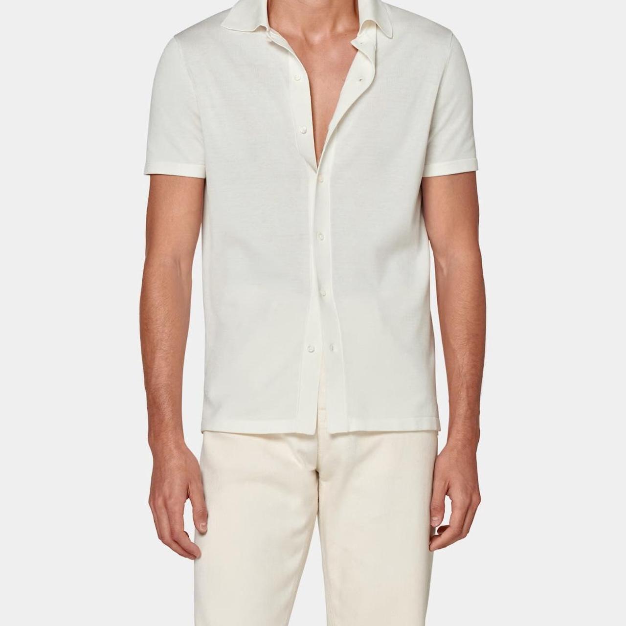 SUITSUPPLY Off-White Polo Cardigan (luxury