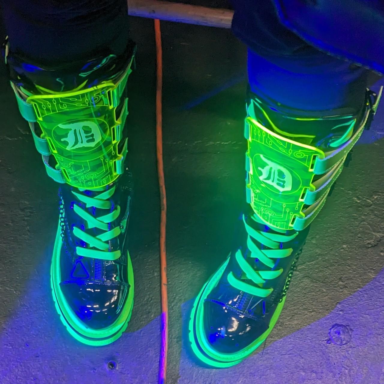 These platform Demonia rave boots feature cool | Depop