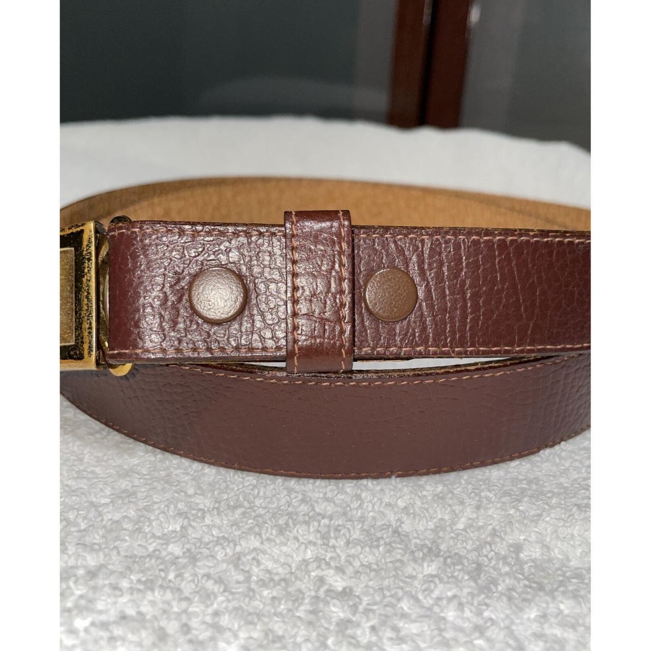 Hickok USA Monogram Brown Cow Hide Leather Belt...