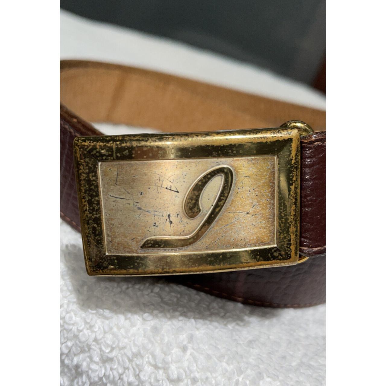 Hickok USA Monogram Brown Cow Hide Leather Belt...