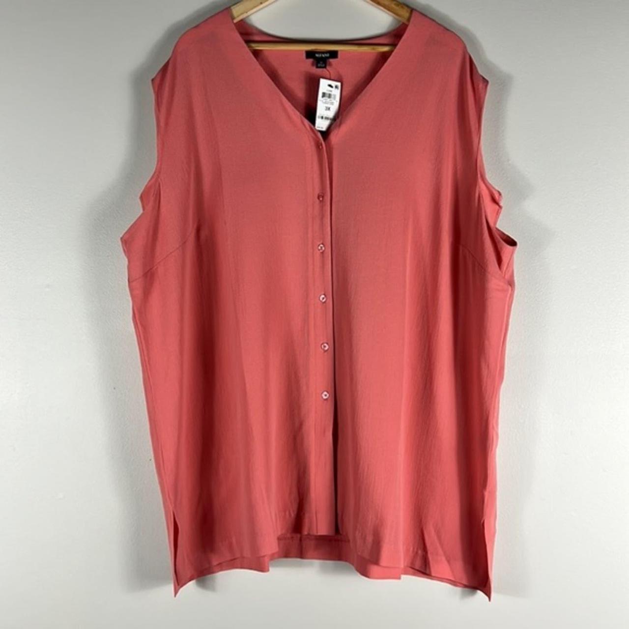 NWT Alfani sale Womens Button-Down Sleeveless Tunic top