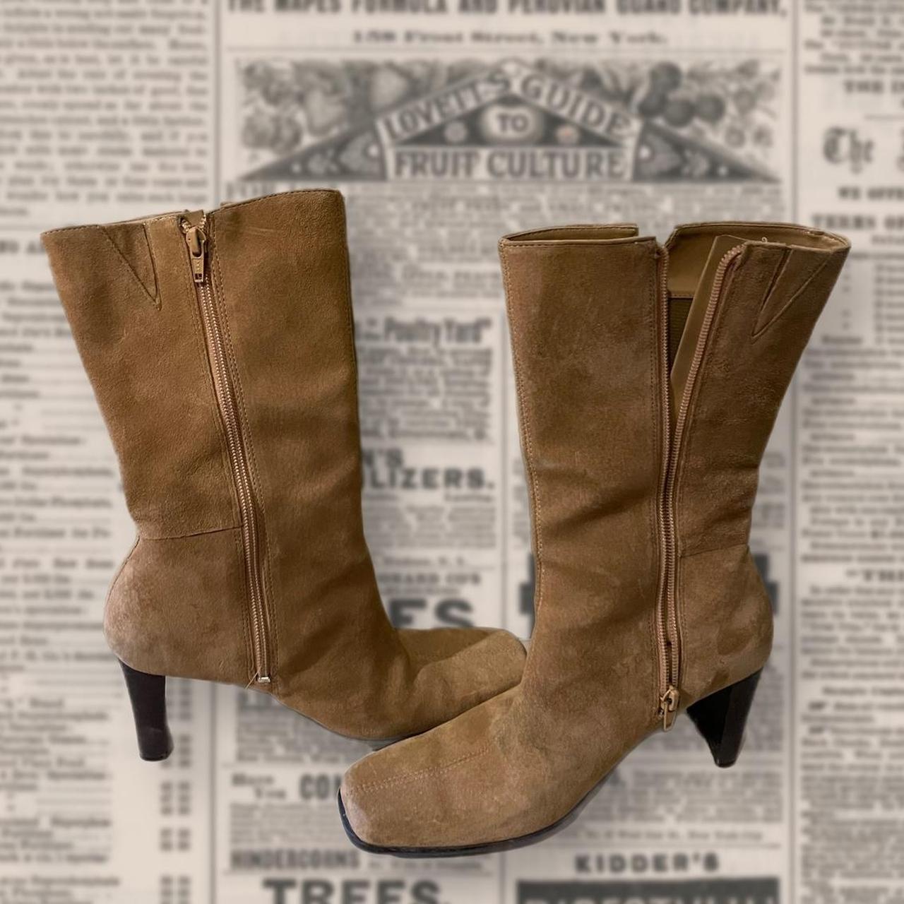 Perfect vintage suede Beige booties bought second... Depop