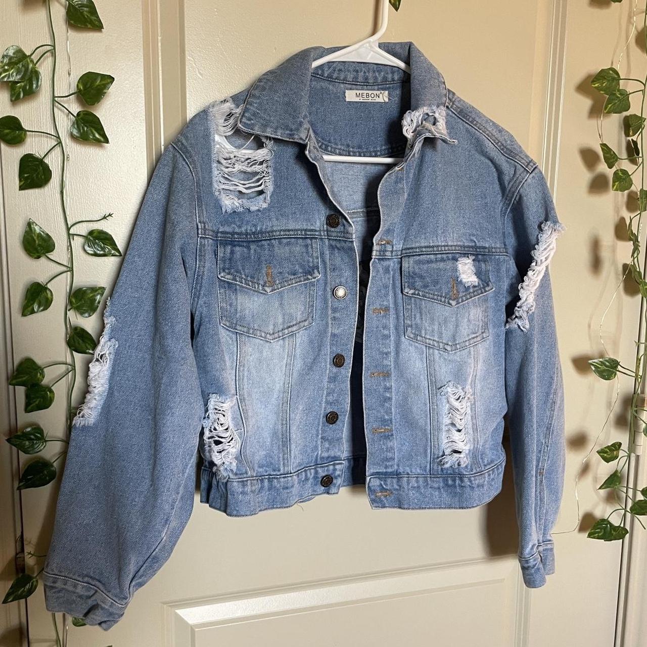 Big ripped hot sale jean jacket