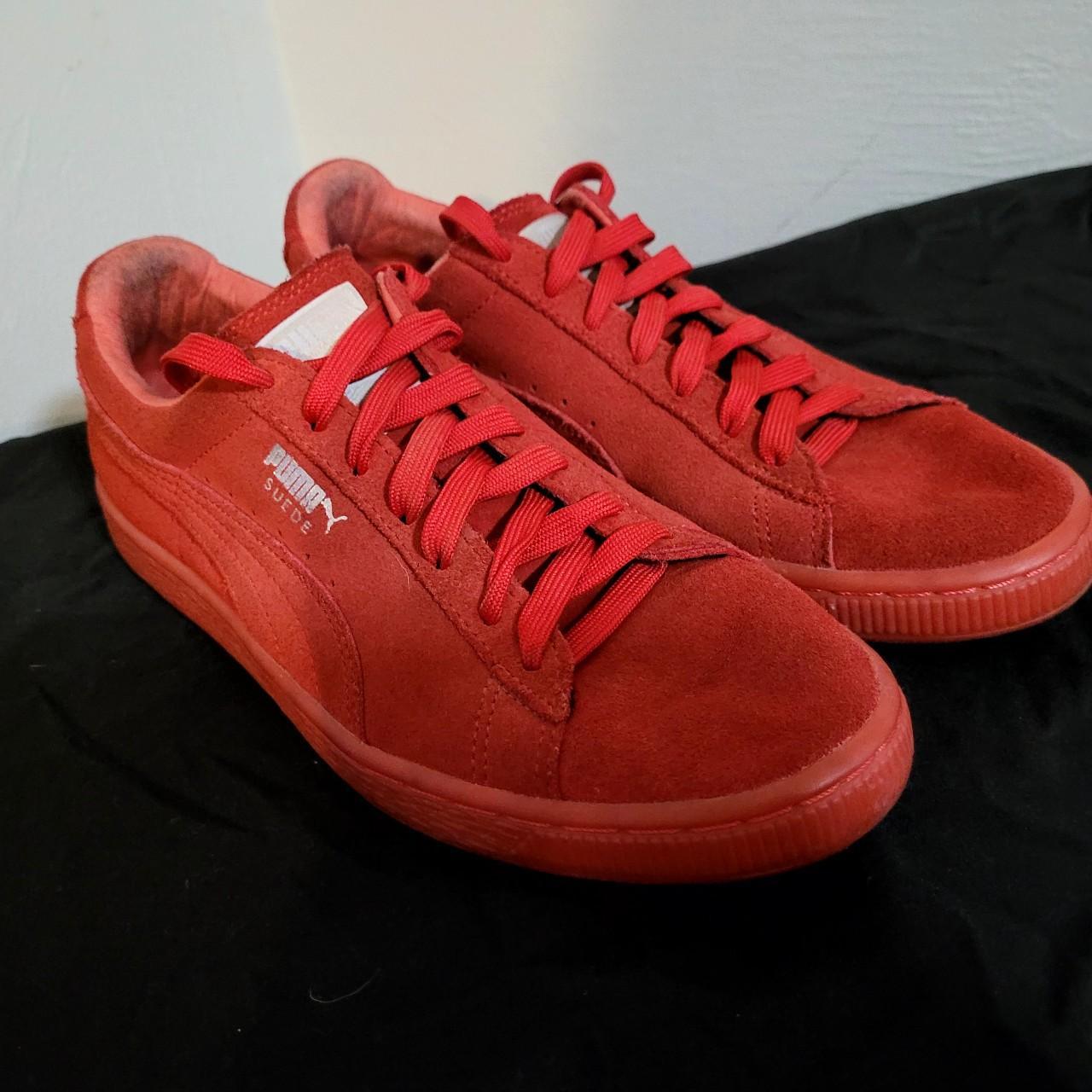 Red puma suede Size 5 UK Size 6 in US mens Size 8