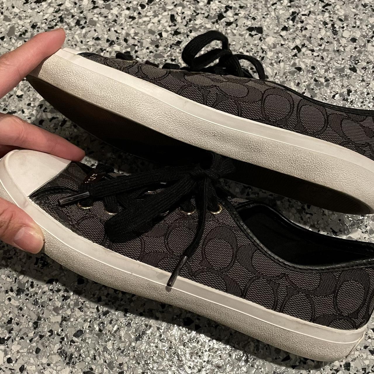 Coach Sneakers Black Women's Size 7.5 Great | Depop