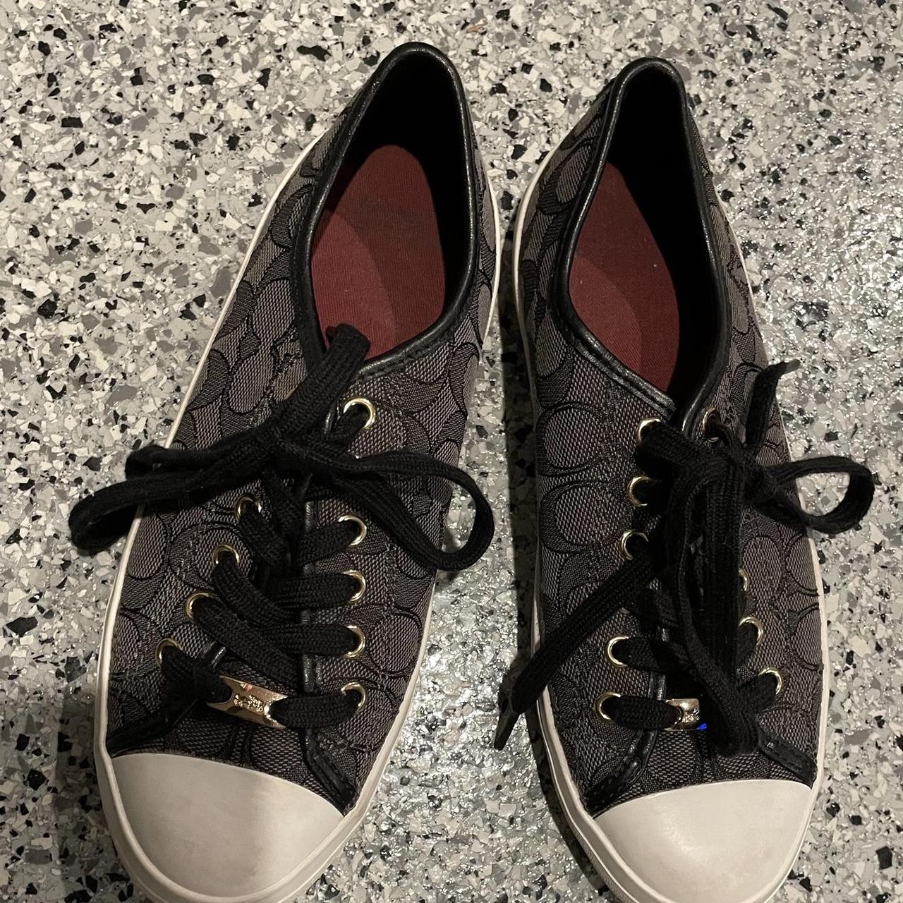 Coach Sneakers Black Women's Size 7.5 Great | Depop