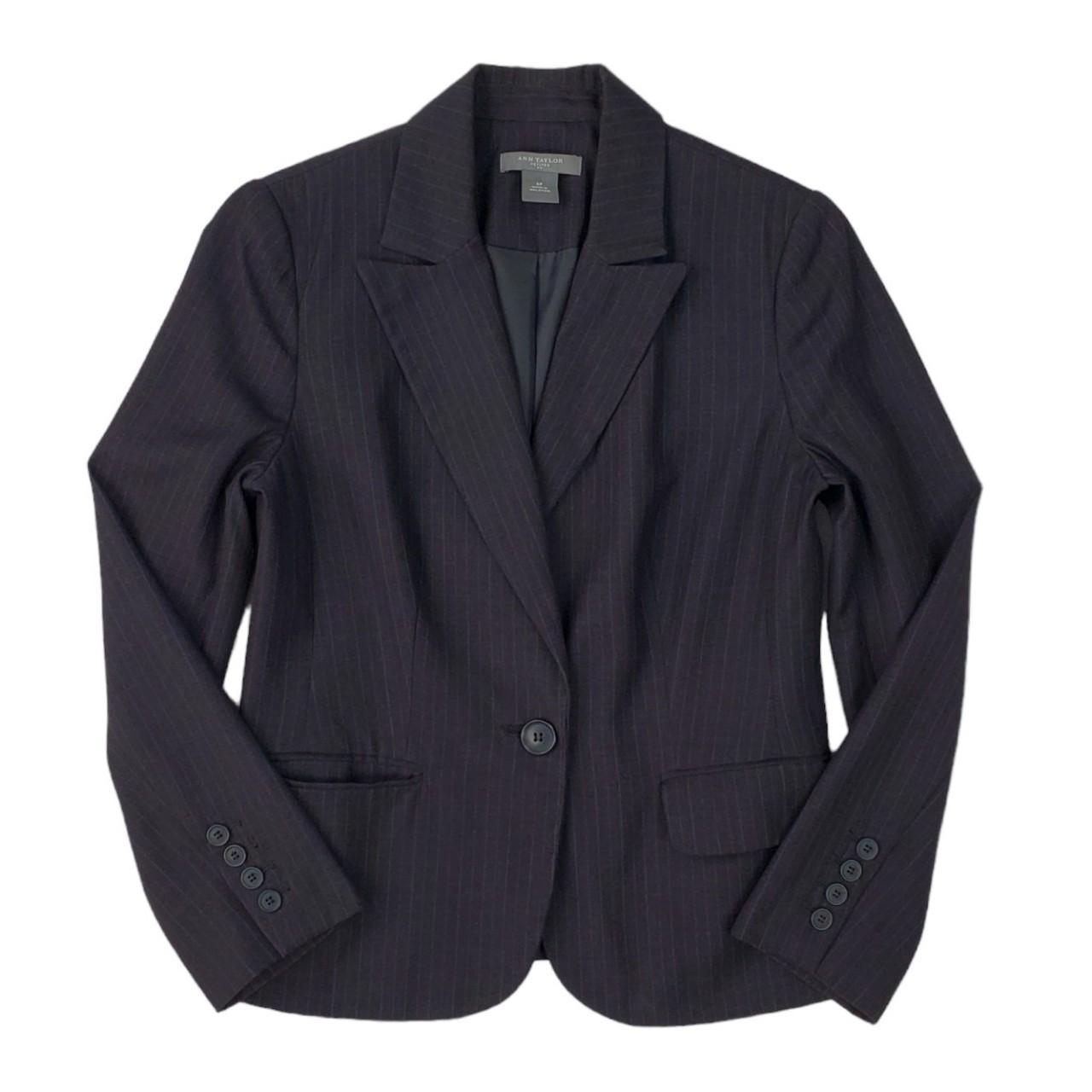 Ann Taylor Women's Blazer Jacket Grey/Multi S – *This is pin