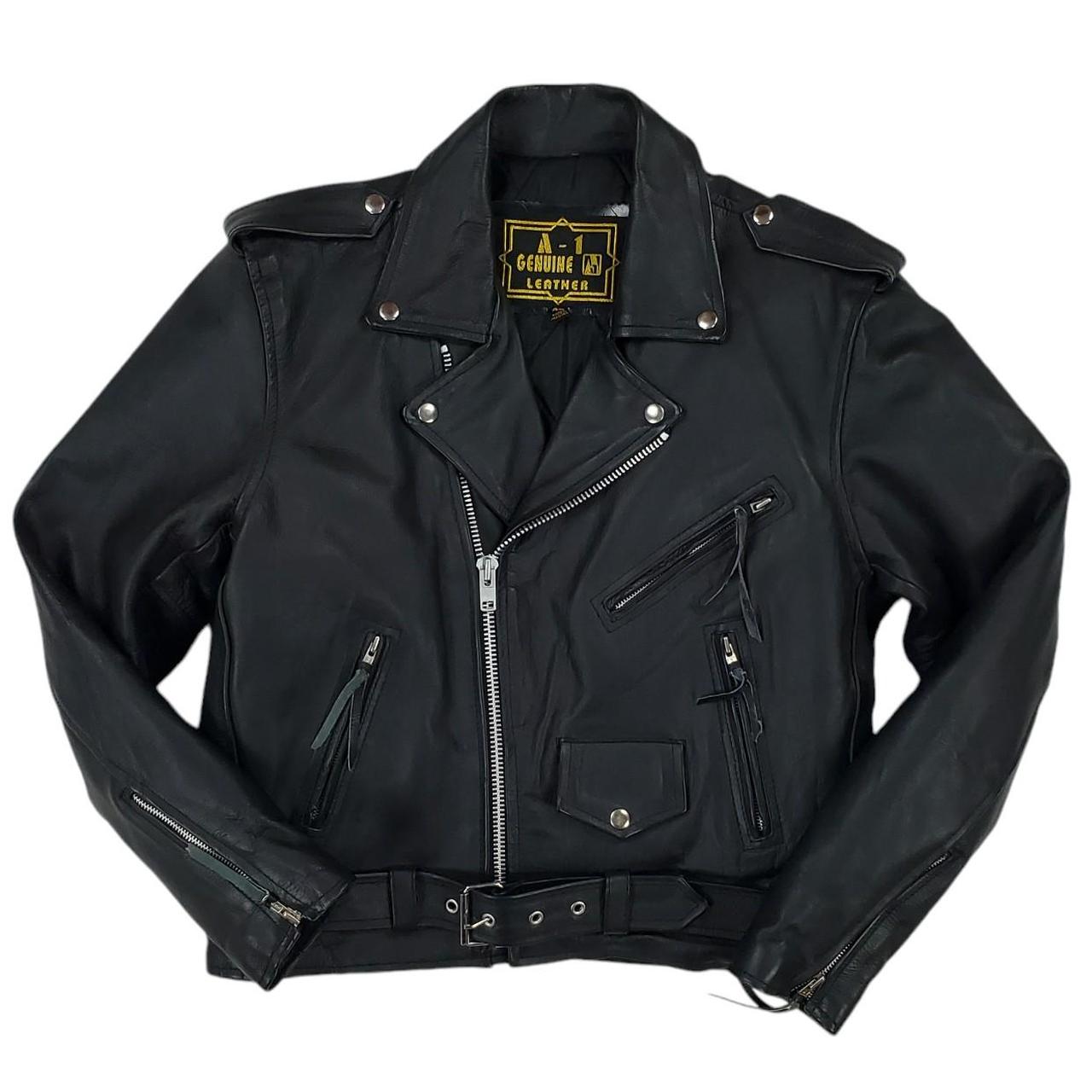 Vintage Unik leather store punk rocker motorcycle jacket