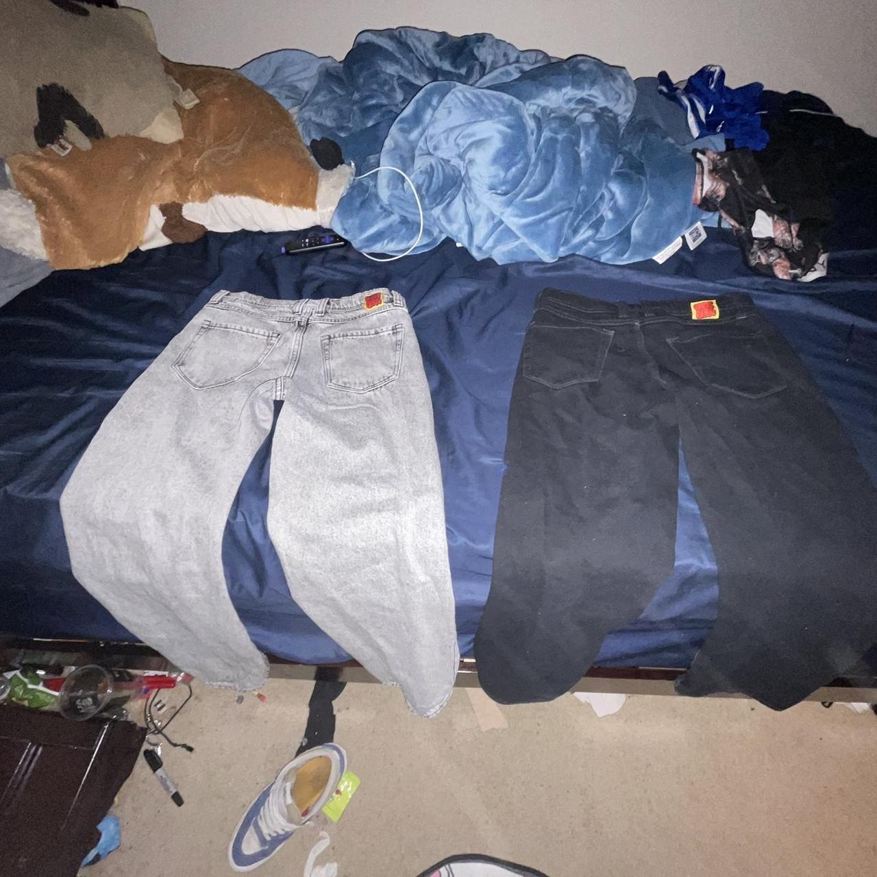 black/ grey empyre jeans - Depop