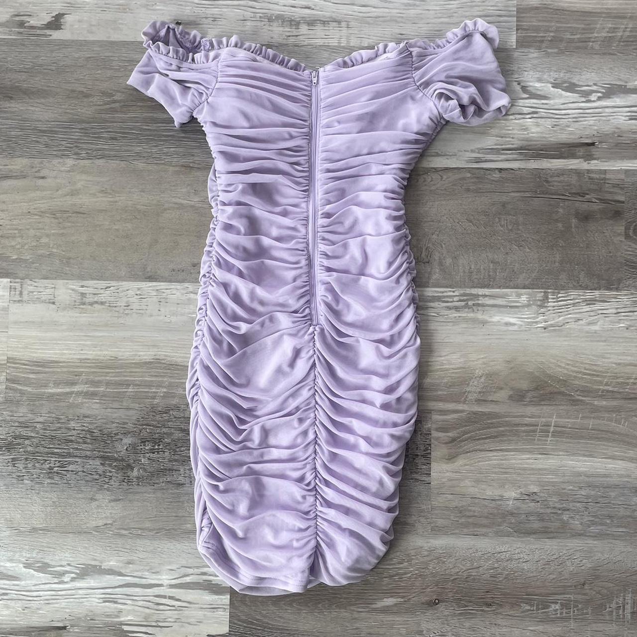 windsor light purple off-shoulder bodycon mini dress... - Depop