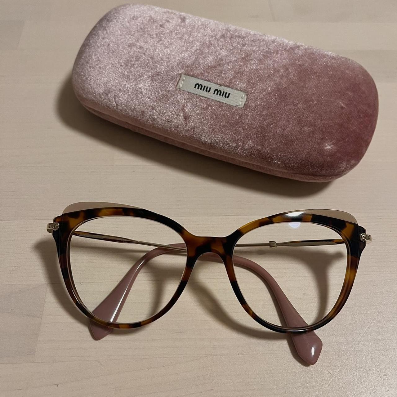 Miu Miu Eyeglasses MU 01QV VX8-101 Havana /  | Depop