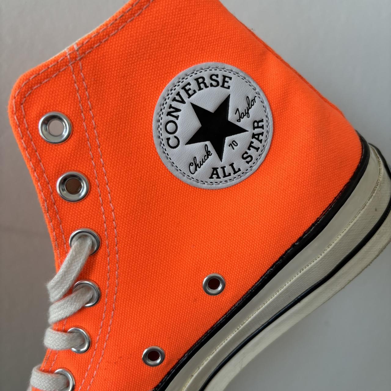 fluro orange converse