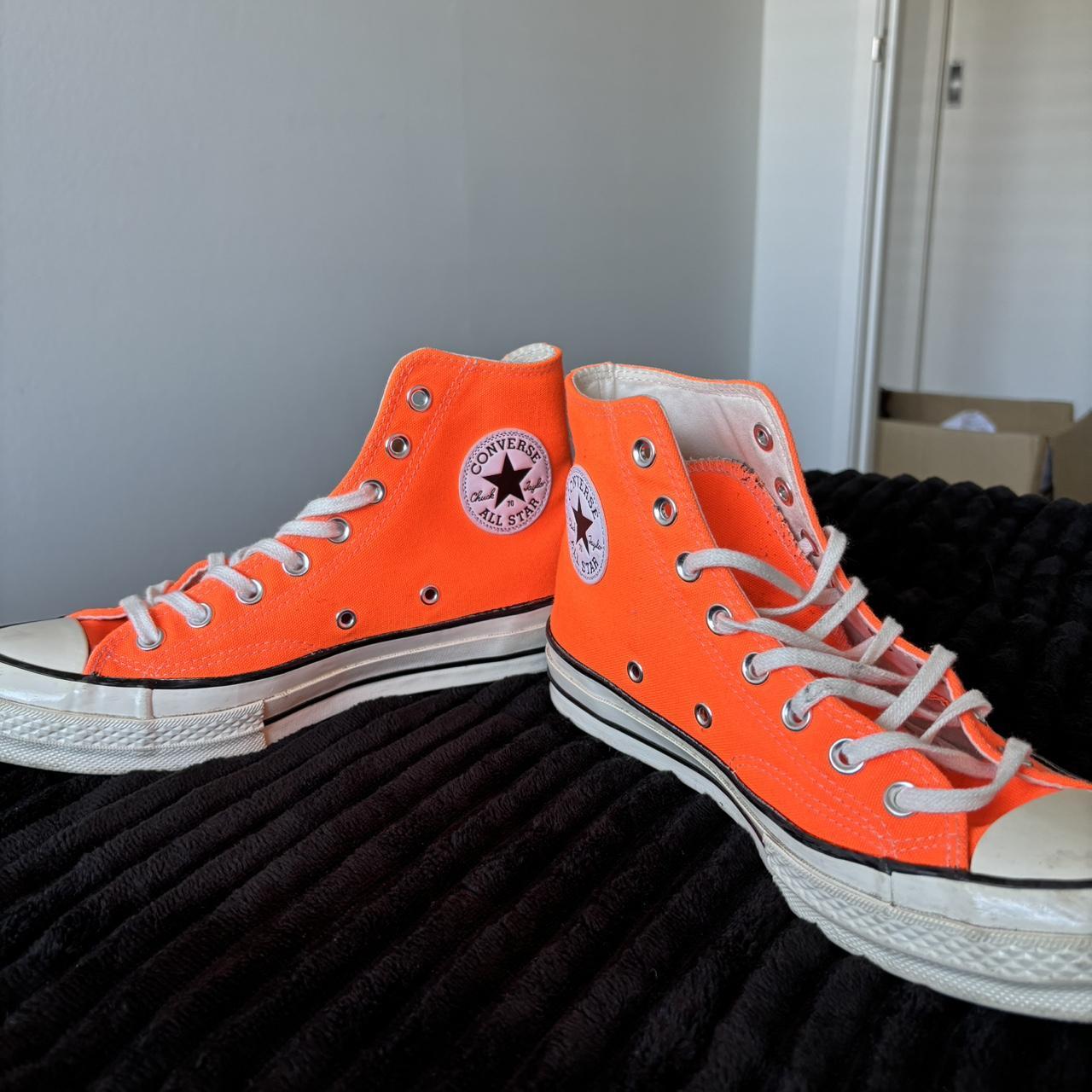 fluro orange converse