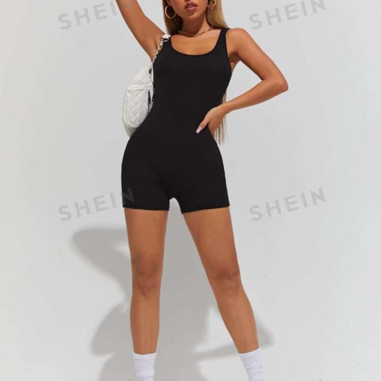 Shein black romper on sale