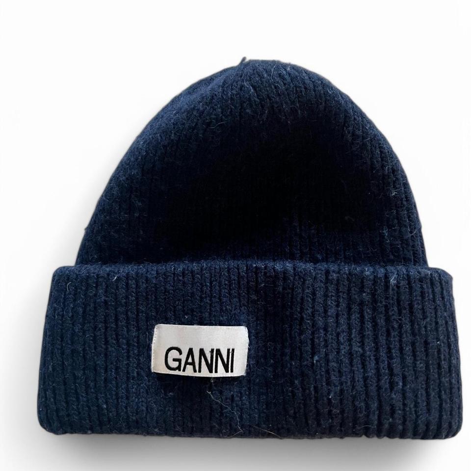 Ganni Beanie With Logo, in Green | Lyst