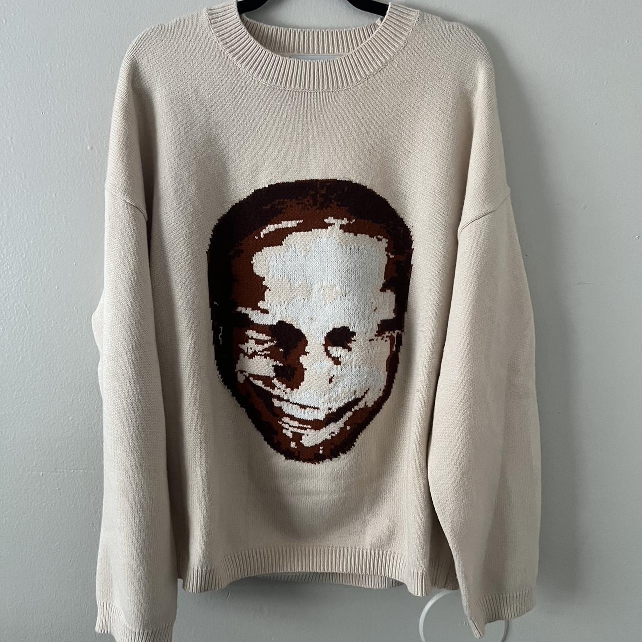 Gleb Koston Aphex Twin Mask Knit Sweater Size L fits... - Depop