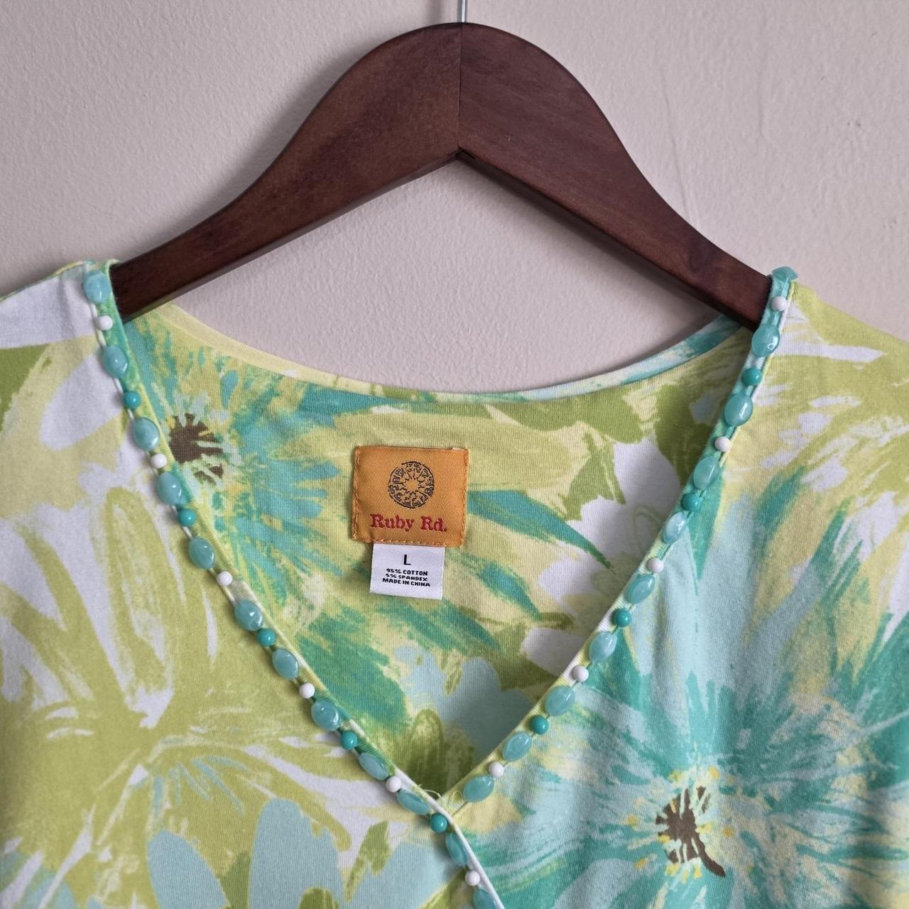 Ruby Rd. Women's Shirt - Green/Multi - L – Ruby R… - image 2