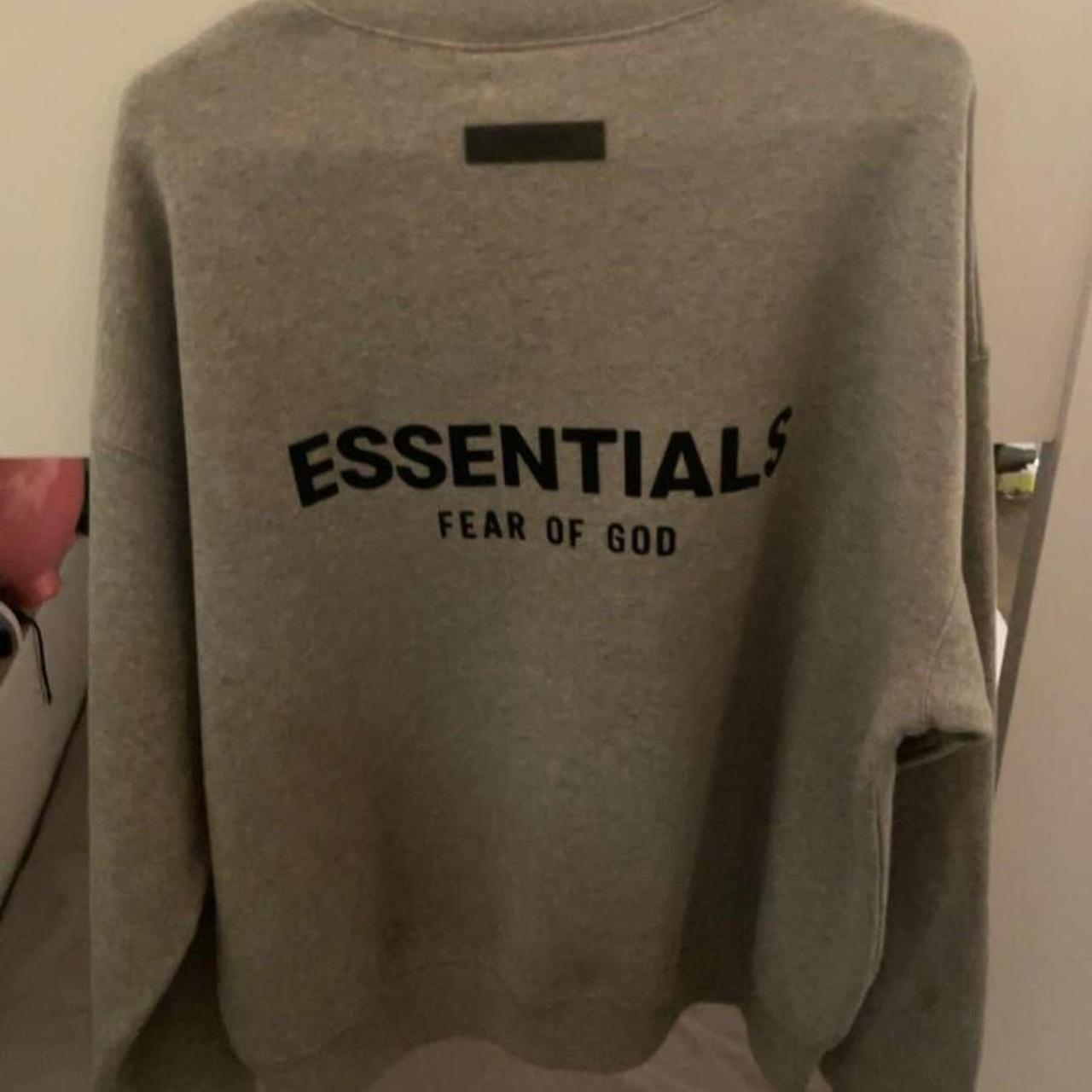 Essentials dark oatmeal jumper Size s Authentic - Depop