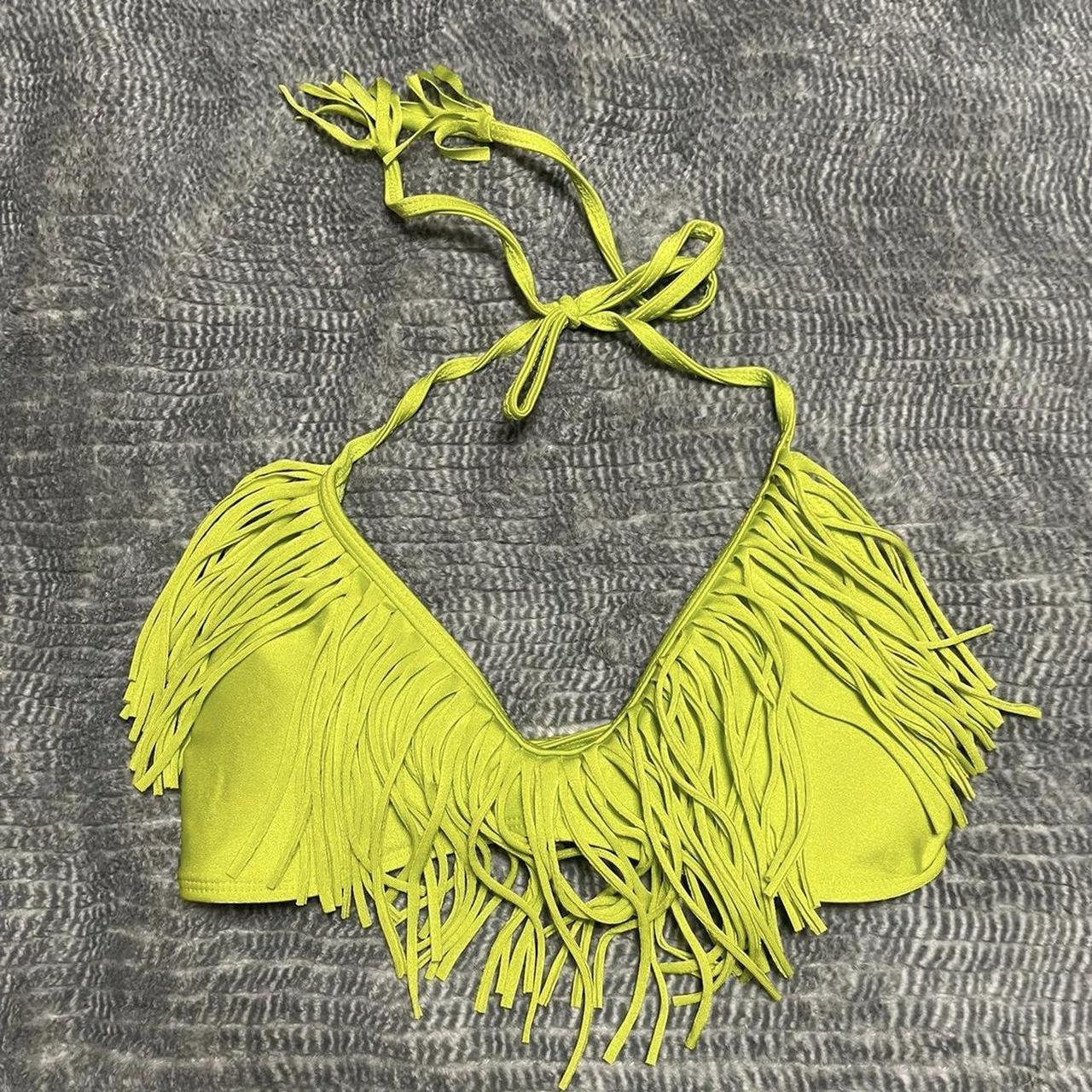 Raisins Fringe swimsuit top Size small Depop
