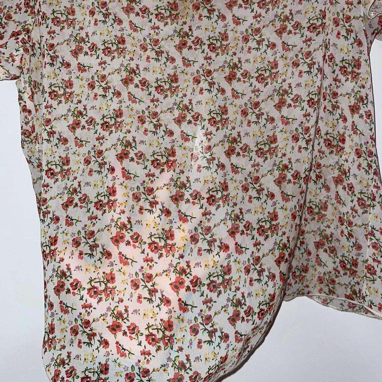 A'GACI Women's Cream and Red Blouse (2)