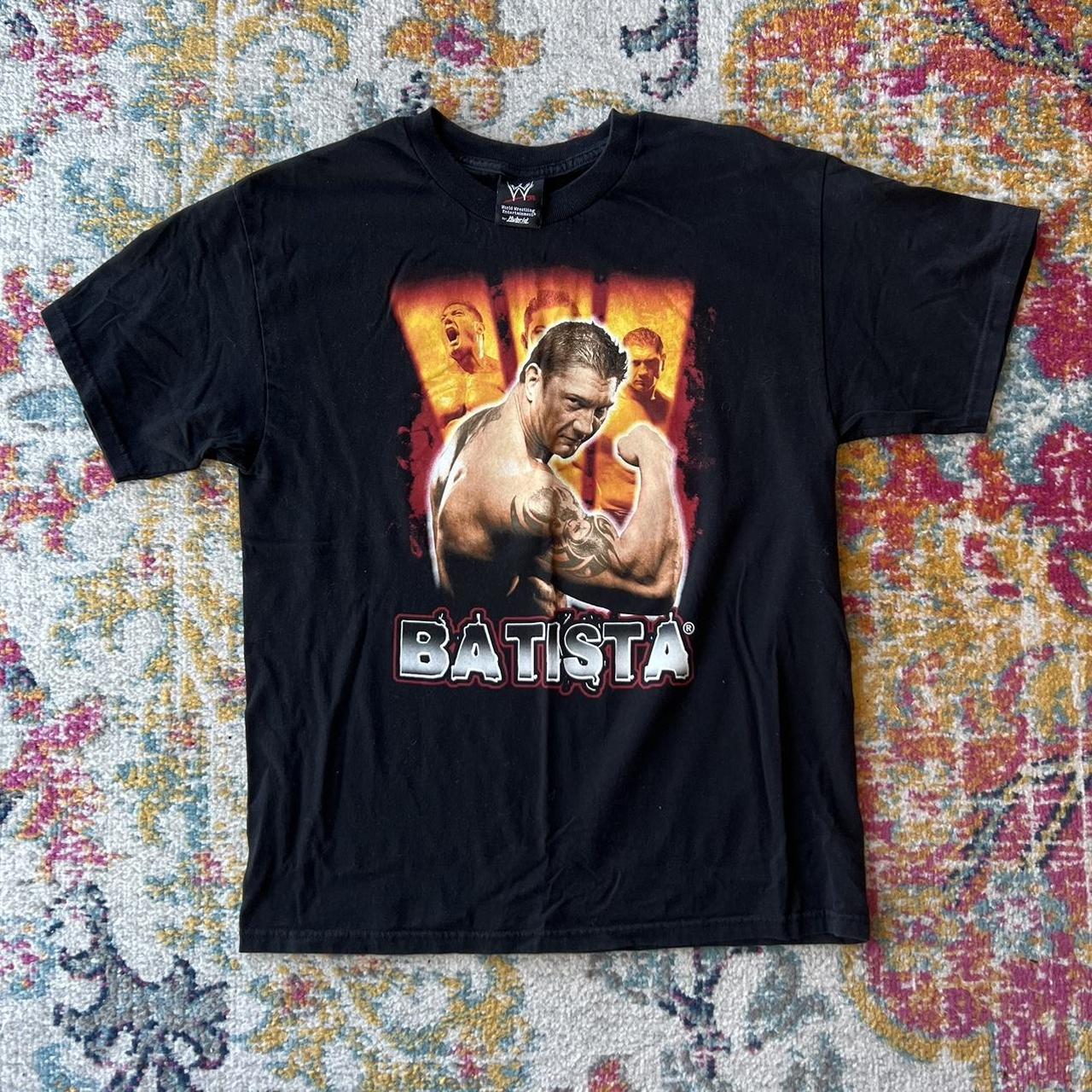 Vintage Dave Batista Shirt WWE WWF WCW ECW Wrestling... - Depop