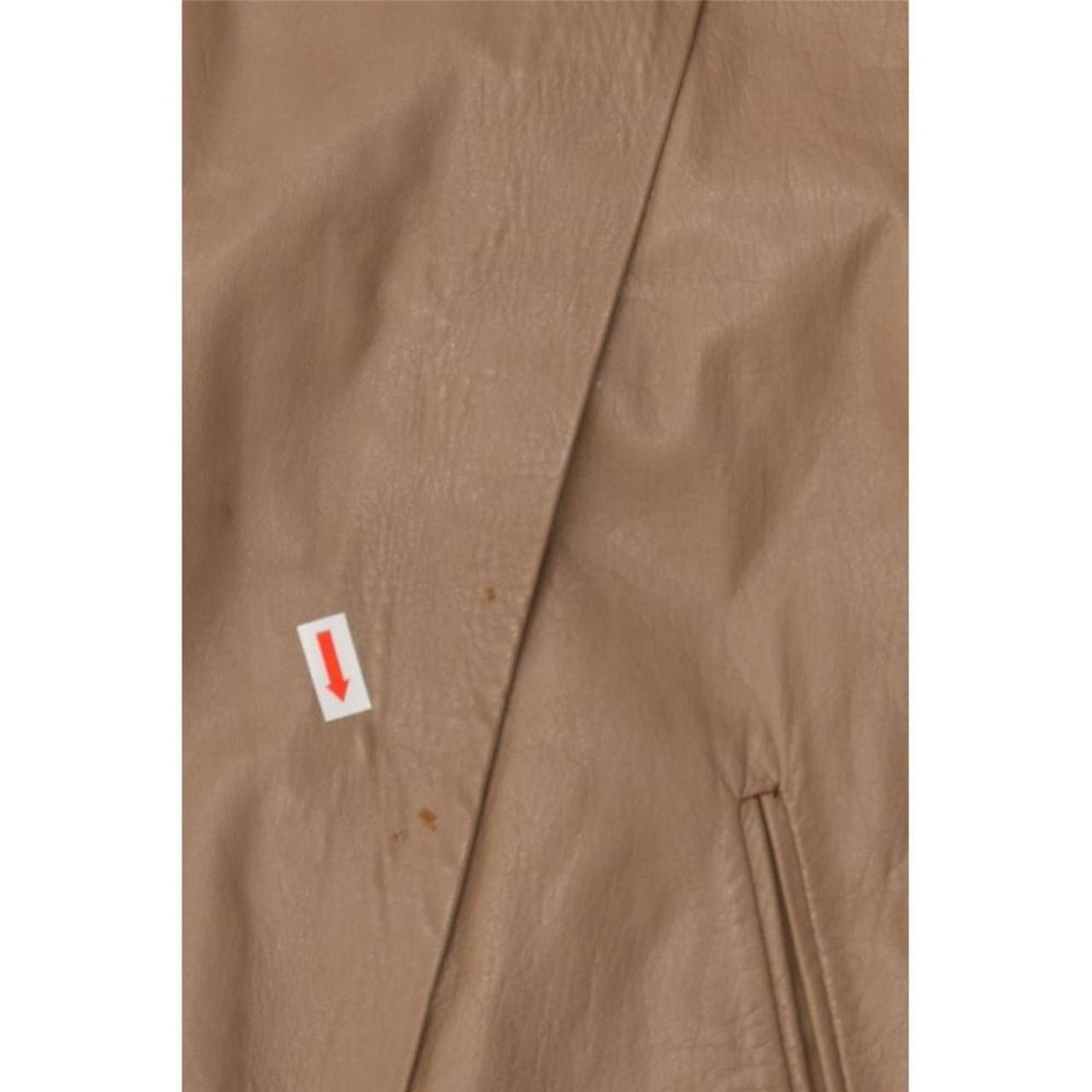 SAMS Mens Bomber Leather Jacket UK 38 Medium Beige image 4