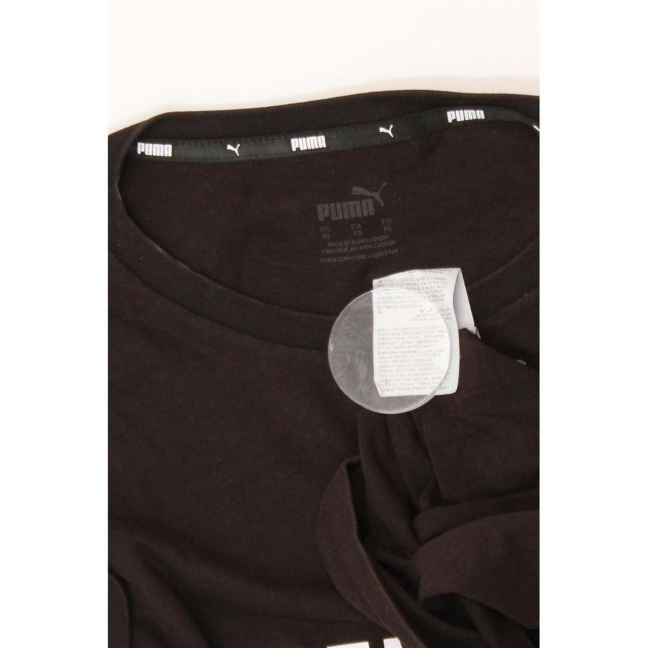 PUMA Mens Graphic T-Shirt Top XL Black Cotton image 3